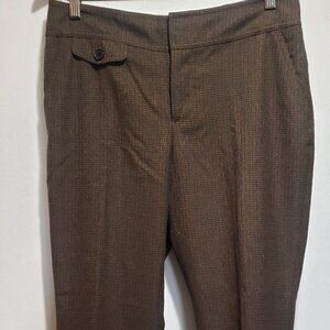 Anthropologie Tailored straight leg brown wool pants